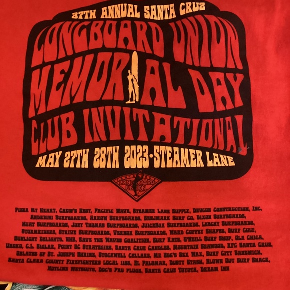 Graphic Santa Cruz longboard Steamer lane T shirt - Picture 5 of 7